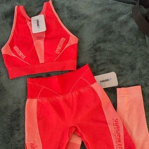 Brand New Red Gymshark Set